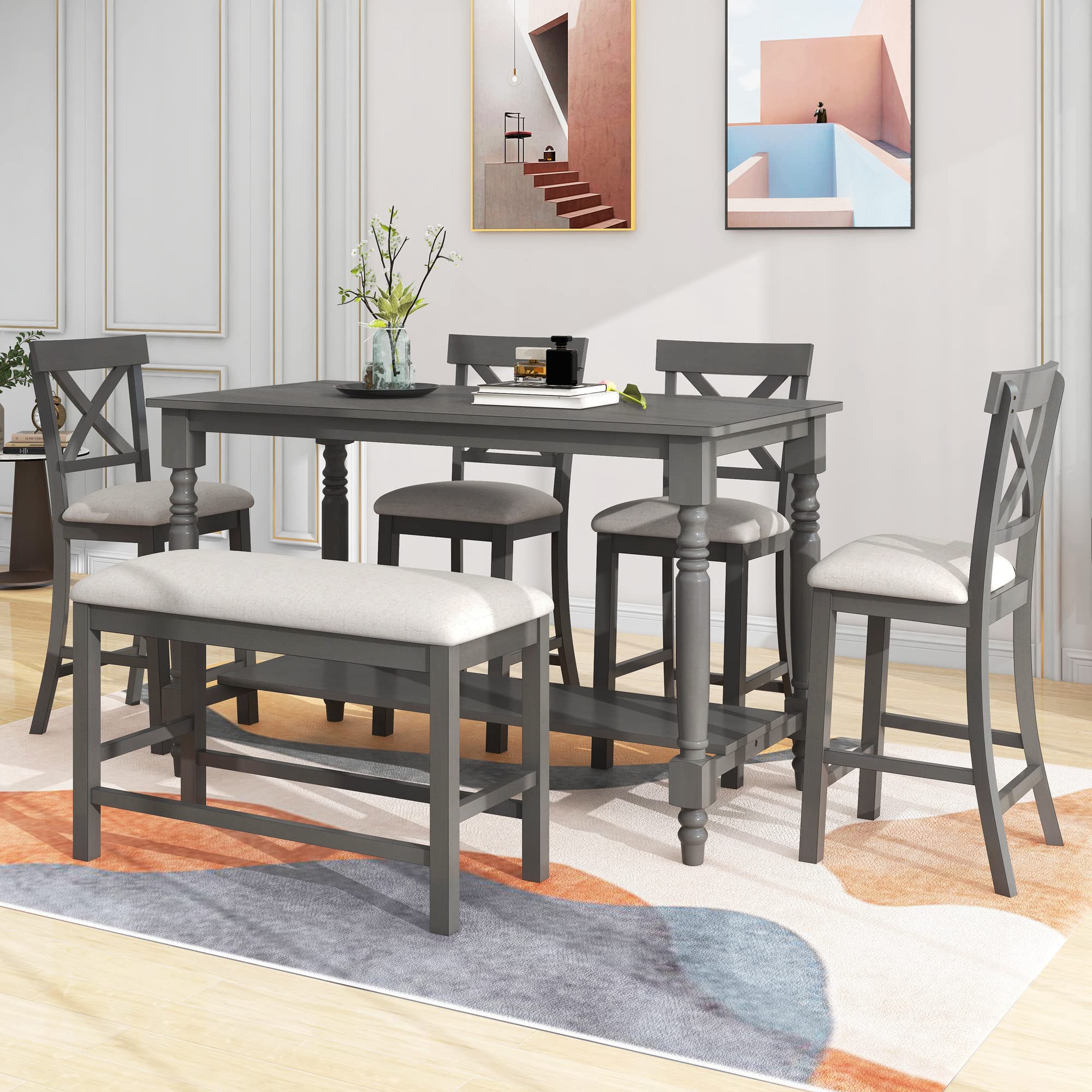 High kitchen table, also known as a counter-height table or bar-height table, offers several unique advantages