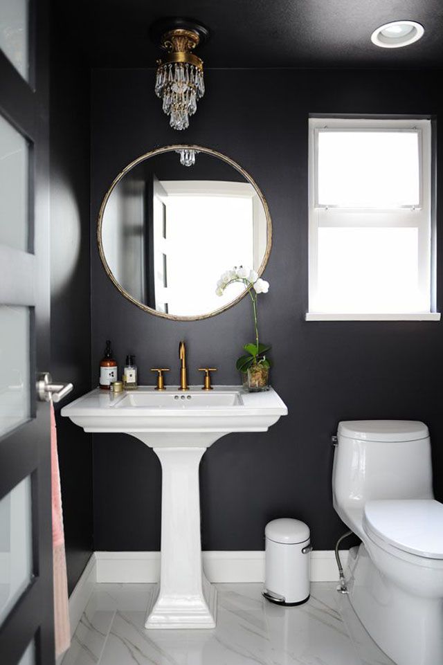 Black accent wall bathroom into your bathroom can be a bold and striking design choice that adds drama, sophistication,