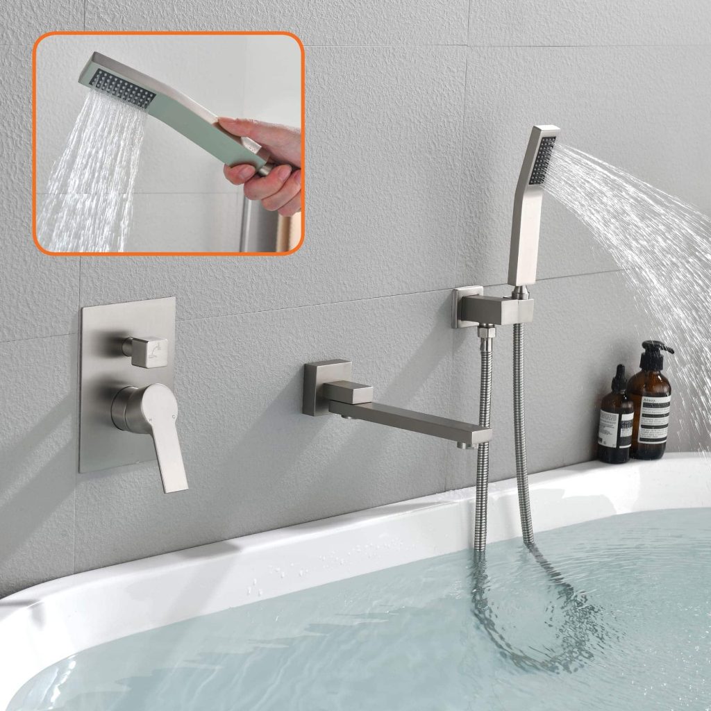 Wall bathtub faucets