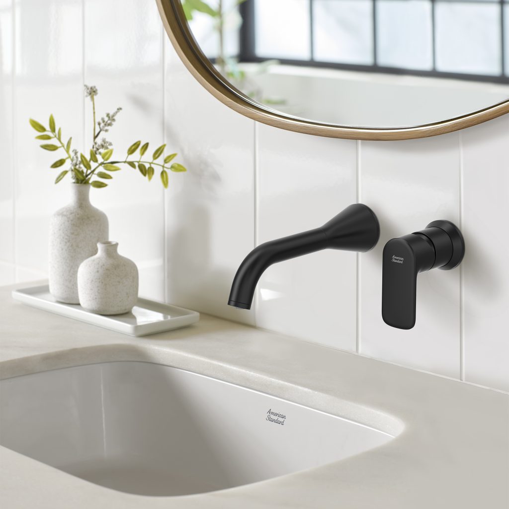 Single hole wall mount bathroom faucets