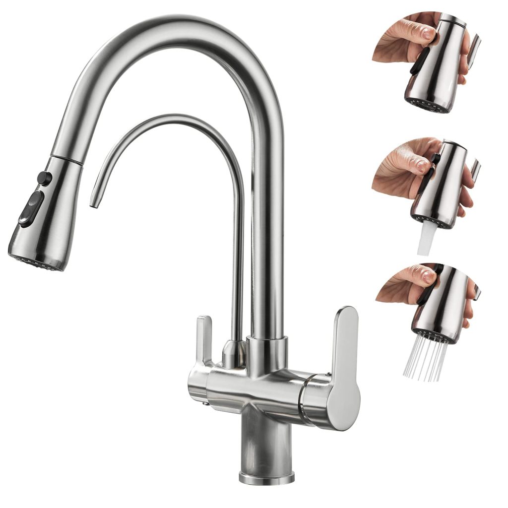 Kitchen faucets with built in water filters