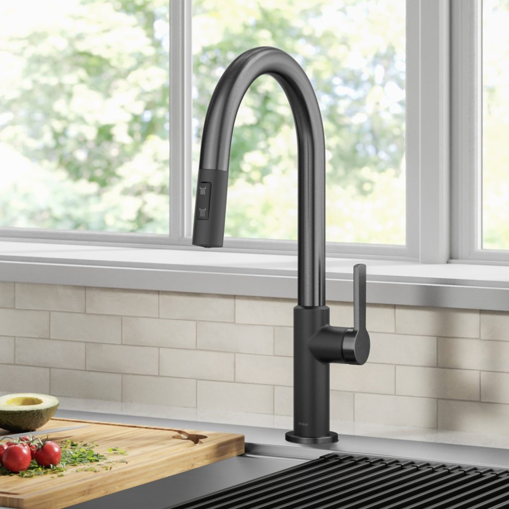 clean black faucets