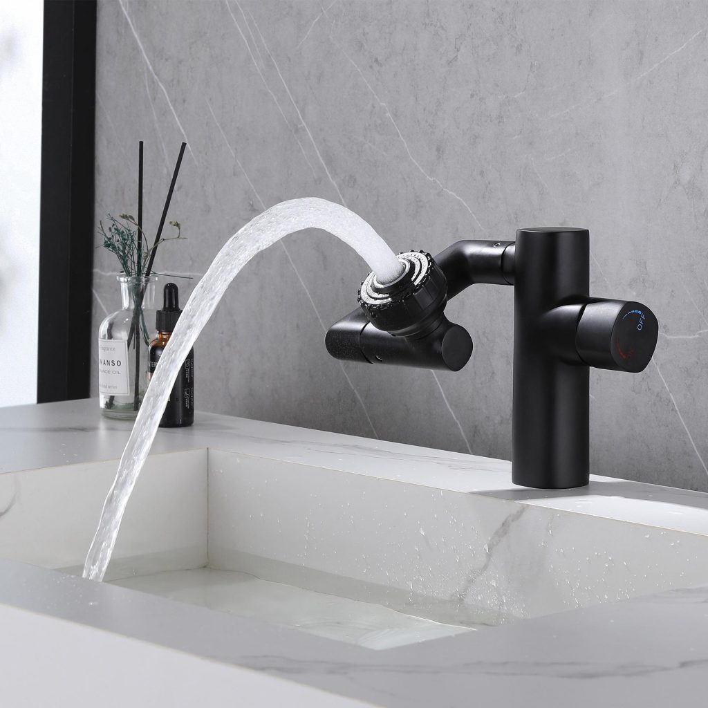 clean black faucets