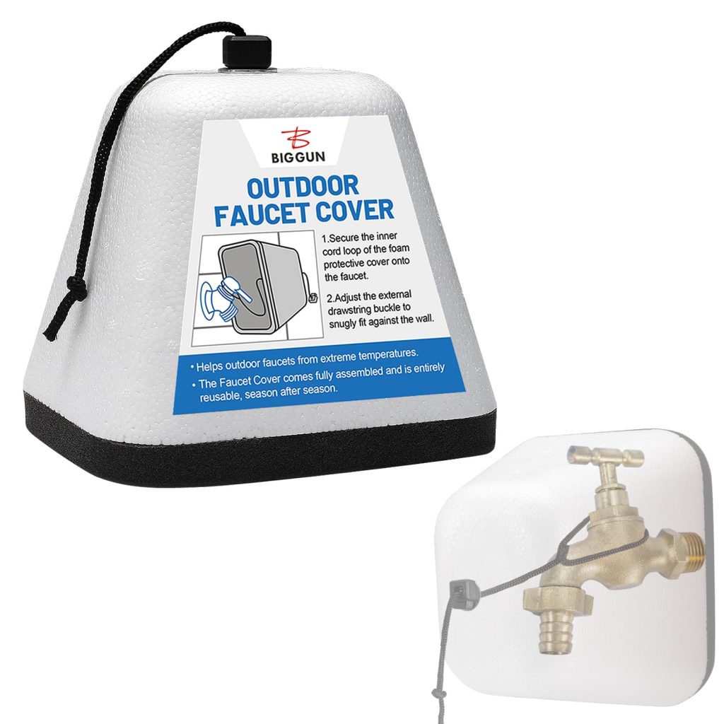 Cover outdoor faucets winter