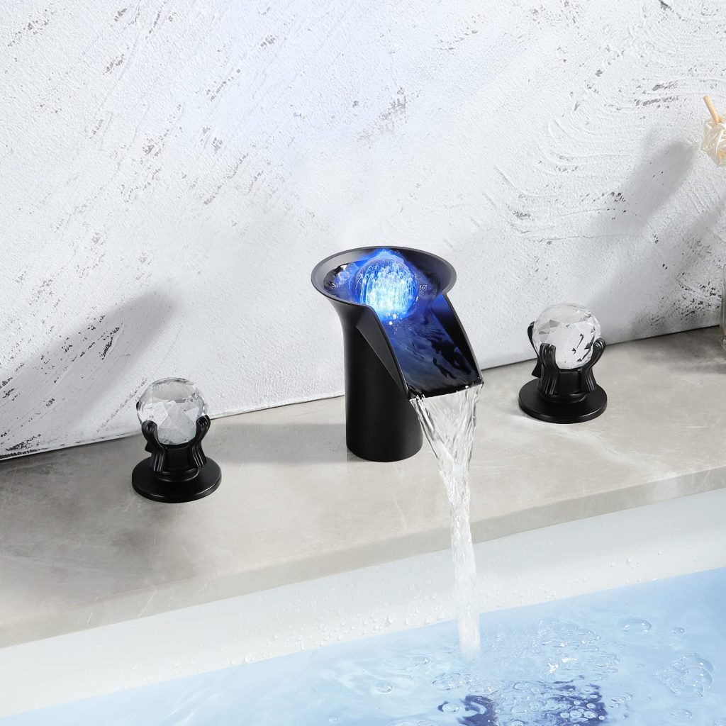 Glass waterfall faucets