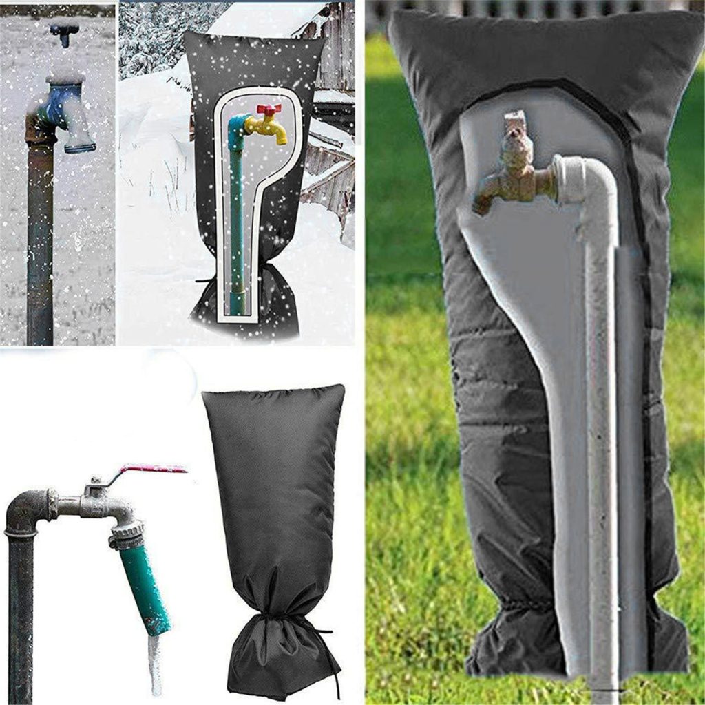 Cover outdoor faucets winter